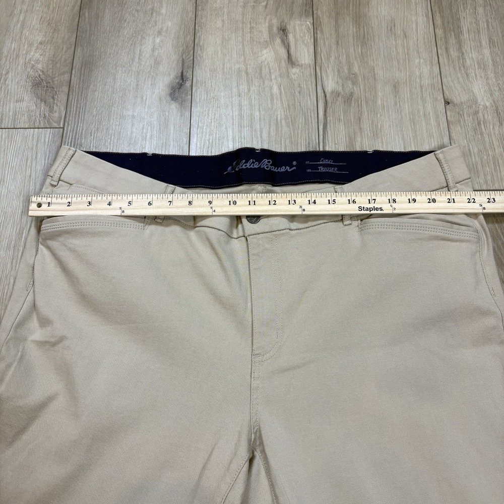 Eddie Bauer‎ Stretch Bootcut Trouser Pants Curvy Fit Women's SZ 24 khaki Tan - Picture 3 of 8